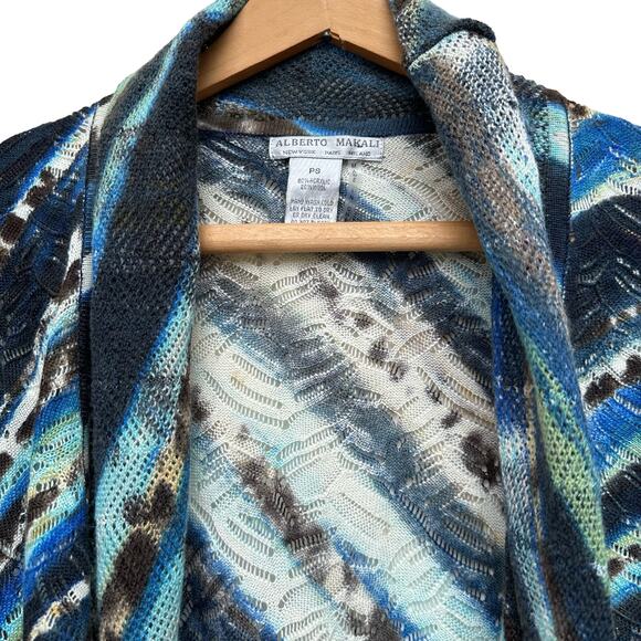 Alberto Makali Women’s Cardigan - Size PS - Gorgeous Mixed Blue Pattern - Picture 4 of 7